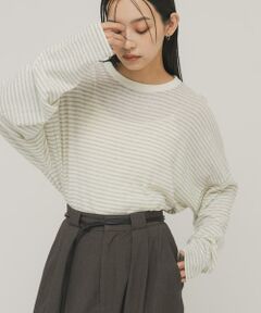 KBF / ケービーエフ ニット・セーター | シアーボーダールーズニット