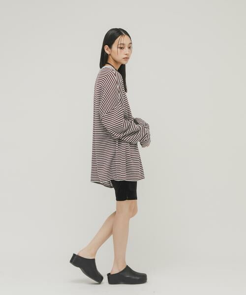 KBF / ケービーエフ ニット・セーター | シアーボーダールーズニット | 詳細5