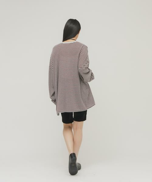 KBF / ケービーエフ ニット・セーター | シアーボーダールーズニット | 詳細6