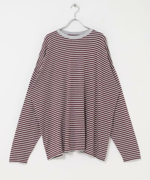 KBF / ケービーエフ ニット・セーター | シアーボーダールーズニット | 詳細7