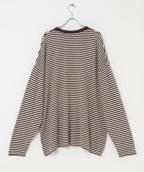 KBF / ケービーエフ ニット・セーター | シアーボーダールーズニット | 詳細19