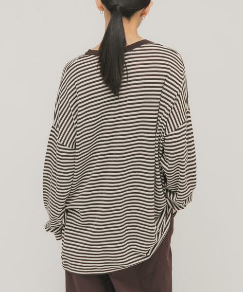 KBF / ケービーエフ ニット・セーター | シアーボーダールーズニット | 詳細11