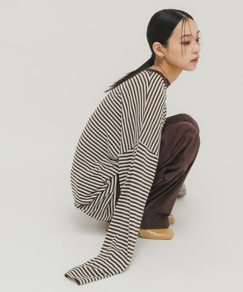 KBF / ケービーエフ ニット・セーター | シアーボーダールーズニット | 詳細13