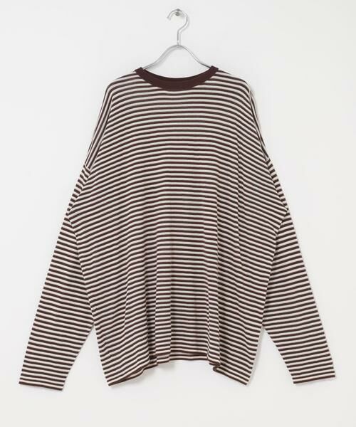 KBF / ケービーエフ ニット・セーター | シアーボーダールーズニット | 詳細16