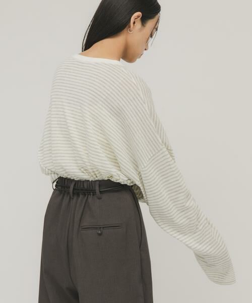 KBF / ケービーエフ ニット・セーター | シアーボーダールーズニット | 詳細24