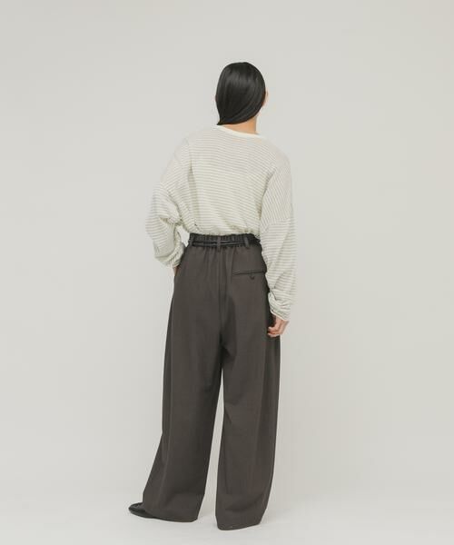 KBF / ケービーエフ ニット・セーター | シアーボーダールーズニット | 詳細28