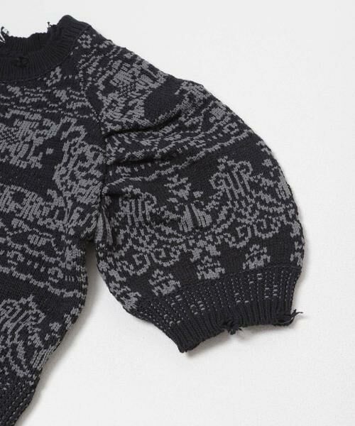 KBF / ケービーエフ ニット・セーター | ジャガードハーフスリーブニット | 詳細10