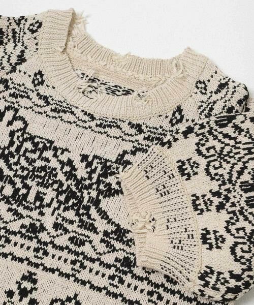 KBF / ケービーエフ ニット・セーター | ジャガードハーフスリーブニット | 詳細23
