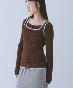 KBF / ケービーエフ ニット・セーター | 2WAYタンクトップSETカーディガン