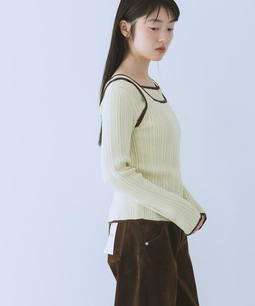 KBF / ケービーエフ ニット・セーター | 2WAYタンクトップSETカーディガン | 詳細1
