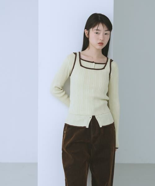 KBF / ケービーエフ ニット・セーター | 2WAYタンクトップSETカーディガン | 詳細3