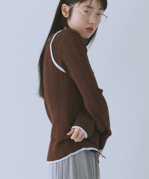 KBF / ケービーエフ ニット・セーター | 2WAYタンクトップSETカーディガン | 詳細11