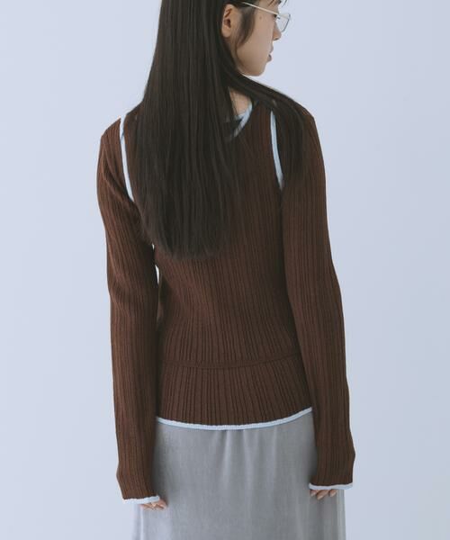 KBF / ケービーエフ ニット・セーター | 2WAYタンクトップSETカーディガン | 詳細12