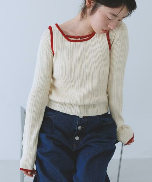 KBF / ケービーエフ ニット・セーター | 2WAYタンクトップSETカーディガン | 詳細23