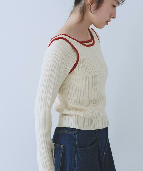 KBF / ケービーエフ ニット・セーター | 2WAYタンクトップSETカーディガン | 詳細24