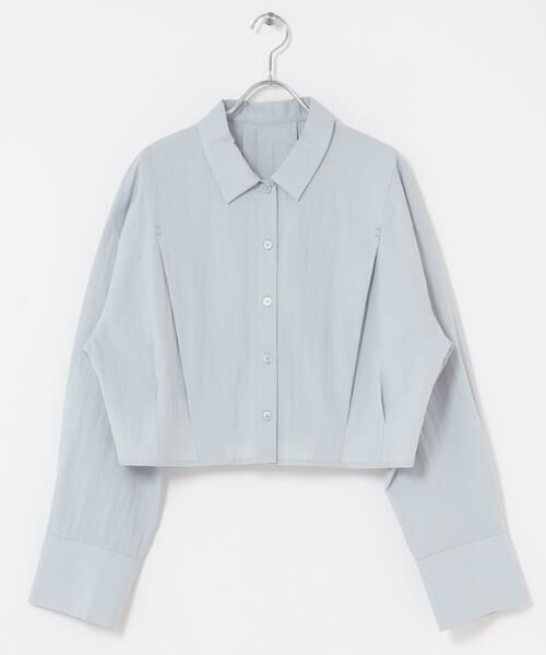 KBF / ケービーエフ シャツ・ブラウス | タックヘムクロップドシャツ | 詳細7