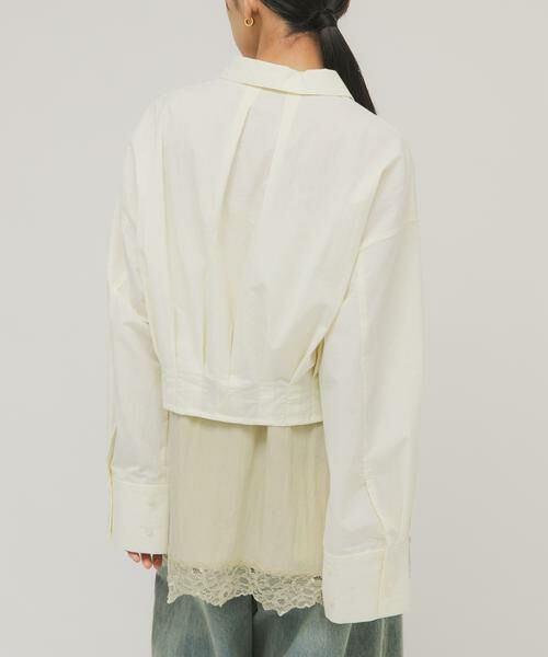 KBF / ケービーエフ シャツ・ブラウス | タックヘムクロップドシャツ | 詳細12