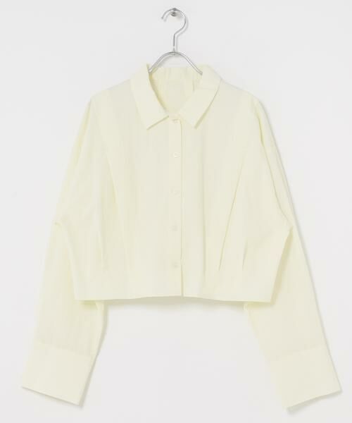 KBF / ケービーエフ シャツ・ブラウス | タックヘムクロップドシャツ | 詳細16