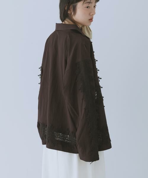 KBF / ケービーエフ シャツ・ブラウス | ヴィンテージライクレースシャツ | 詳細2