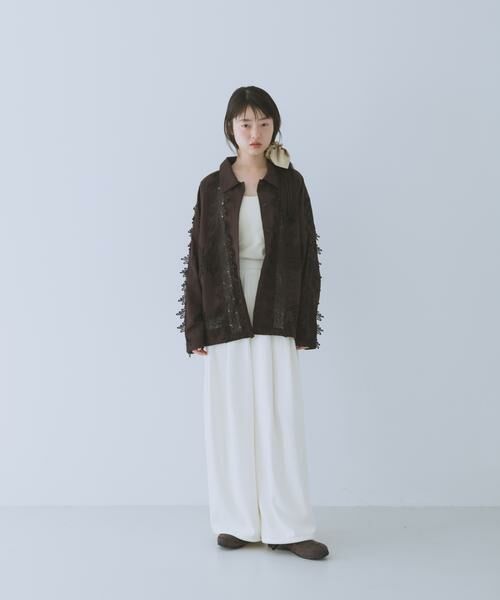 KBF / ケービーエフ シャツ・ブラウス | ヴィンテージライクレースシャツ | 詳細4