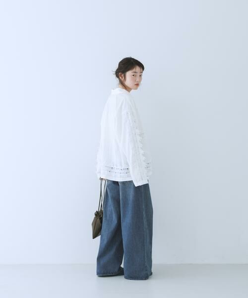 KBF / ケービーエフ シャツ・ブラウス | ヴィンテージライクレースシャツ | 詳細17