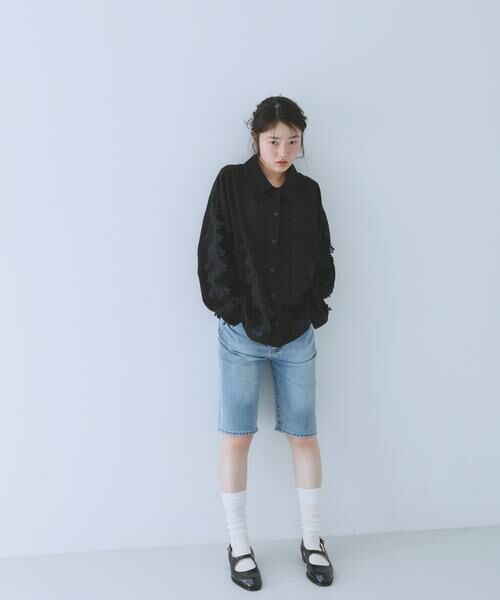 KBF / ケービーエフ シャツ・ブラウス | ヴィンテージライクレースシャツ | 詳細22