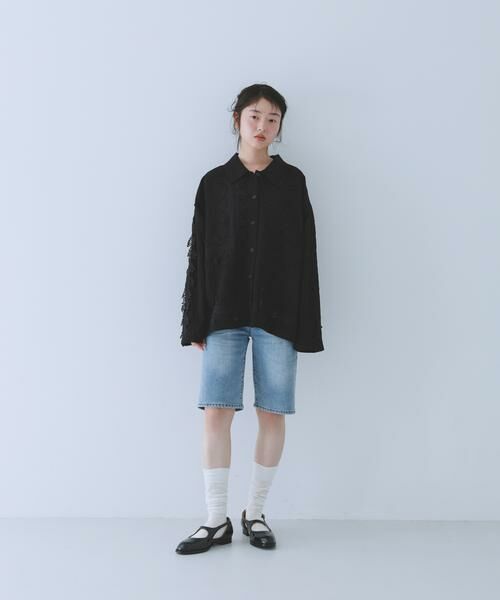 KBF / ケービーエフ シャツ・ブラウス | ヴィンテージライクレースシャツ | 詳細23