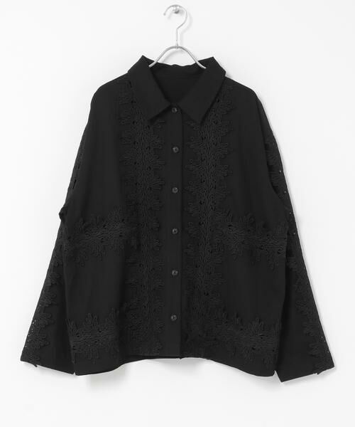 KBF / ケービーエフ シャツ・ブラウス | ヴィンテージライクレースシャツ | 詳細26