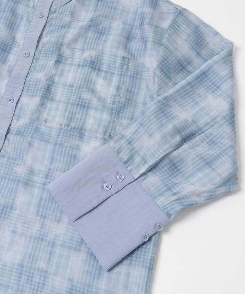 KBF / ケービーエフ シャツ・ブラウス | シアーチェックレイヤードシャツ | 詳細9