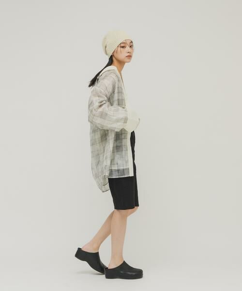 KBF / ケービーエフ シャツ・ブラウス | シアーチェックレイヤードシャツ | 詳細18