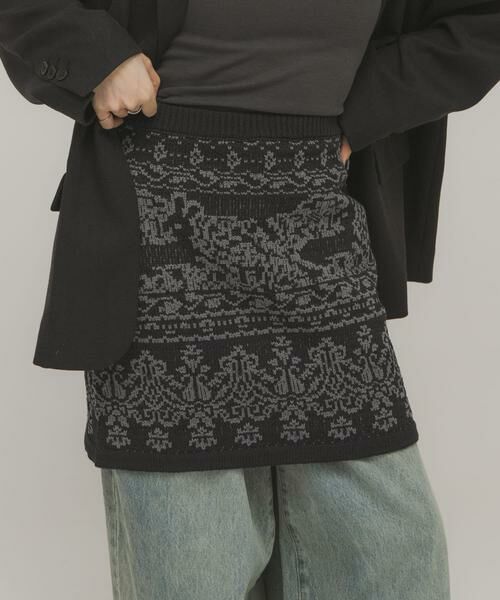 KBF / ケービーエフ スカート | ジャガードニットスカート | 詳細1