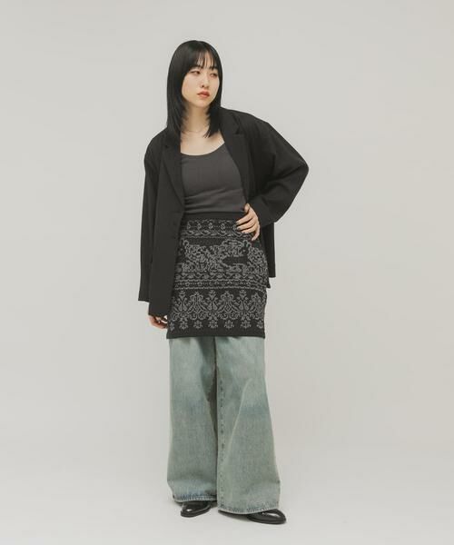 KBF / ケービーエフ スカート | ジャガードニットスカート | 詳細6