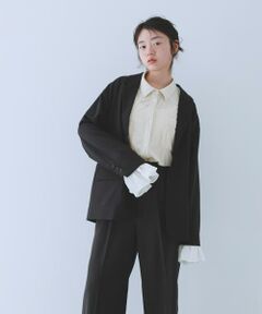 KBF / ケービーエフ その他アウター | フリルスリーブテーラードジャケット