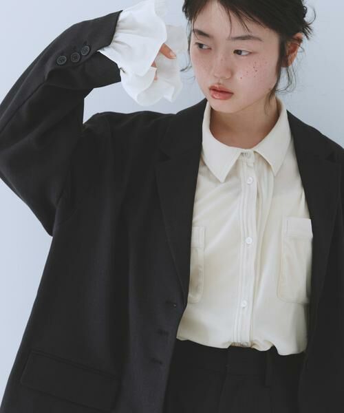 KBF / ケービーエフ その他アウター | フリルスリーブテーラードジャケット | 詳細1