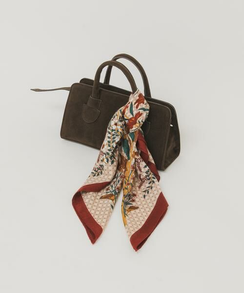 KBF / ケービーエフ バンダナ・スカーフ | ヴィンテージフラワースカーフ（レッド）