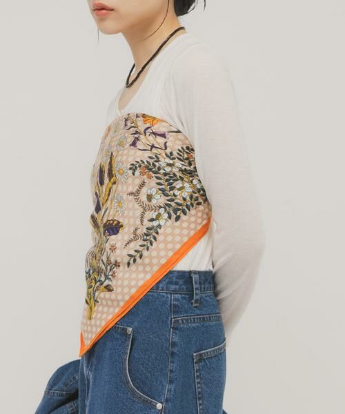 KBF / ケービーエフ バンダナ・スカーフ | ヴィンテージフラワースカーフ | 詳細9