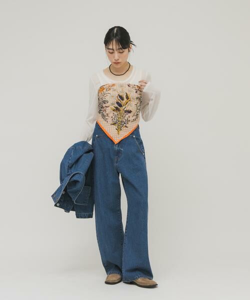 KBF / ケービーエフ バンダナ・スカーフ | ヴィンテージフラワースカーフ | 詳細10