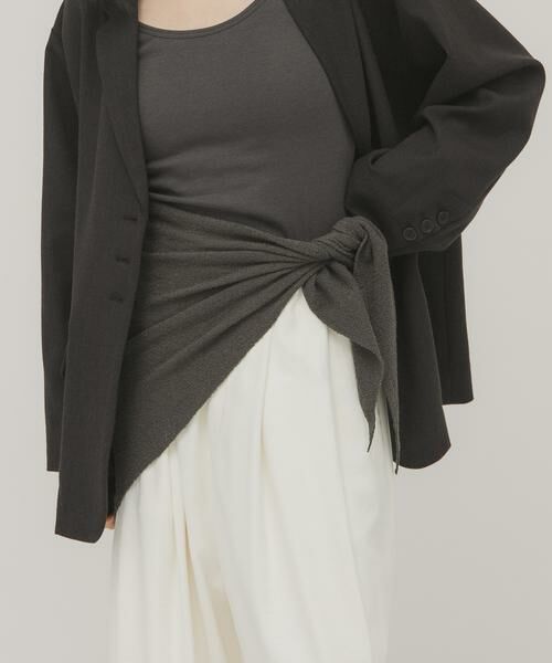 KBF / ケービーエフ バンダナ・スカーフ | ミニブークレトライアングルスカーフ（チャコールグレー）