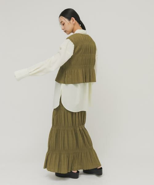 KBF / ケービーエフ セットアップ | マジョリカプリーツベストSETスカート | 詳細4