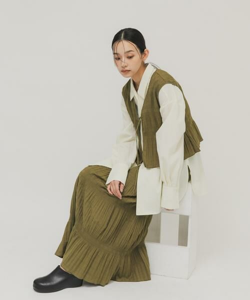 KBF / ケービーエフ セットアップ | マジョリカプリーツベストSETスカート | 詳細7