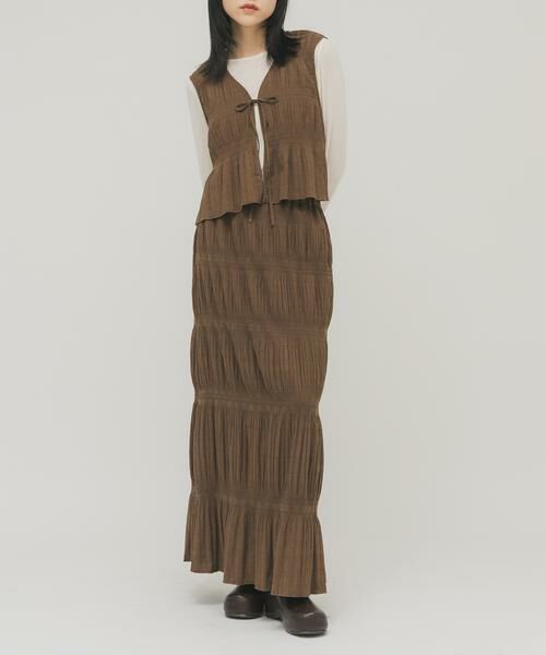 KBF / ケービーエフ セットアップ | マジョリカプリーツベストSETスカート | 詳細12