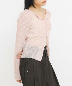 KBF / ケービーエフ Tシャツ | フロントオープンアイレットカットソー