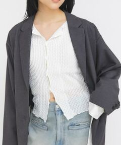 KBF / ケービーエフ Tシャツ | フロントオープンアイレットカットソー