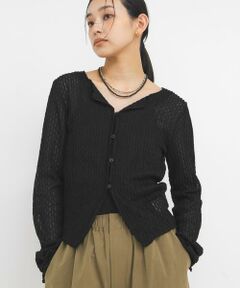 KBF / ケービーエフ Tシャツ | フロントオープンアイレットカットソー