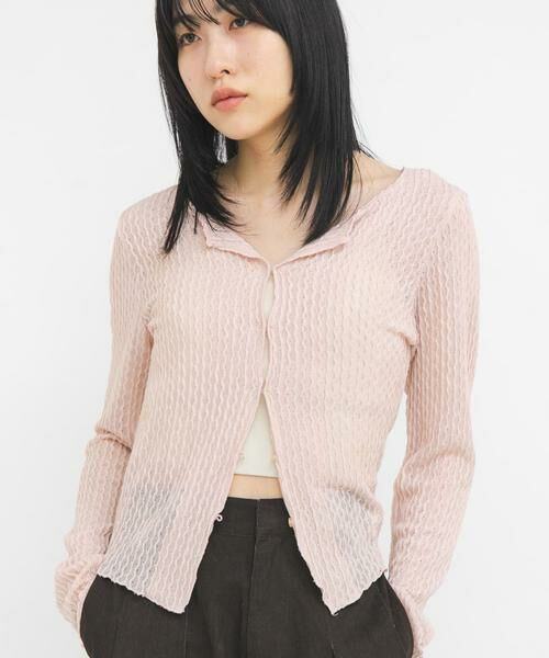 KBF / ケービーエフ Tシャツ | フロントオープンアイレットカットソー | 詳細2