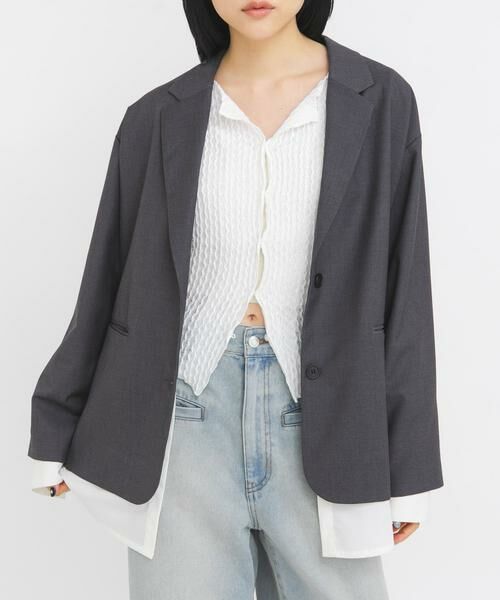 KBF / ケービーエフ Tシャツ | フロントオープンアイレットカットソー | 詳細10