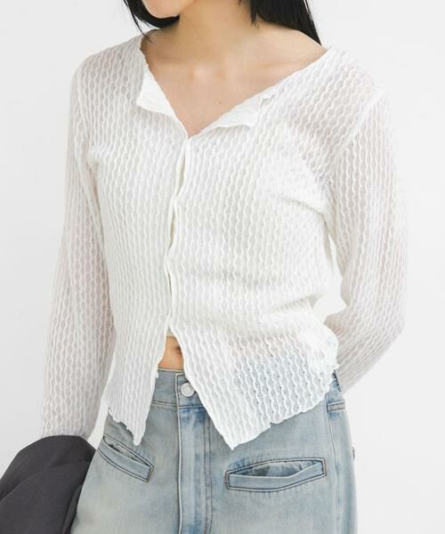 KBF / ケービーエフ Tシャツ | フロントオープンアイレットカットソー | 詳細12