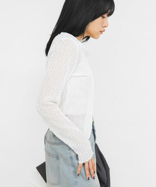 KBF / ケービーエフ Tシャツ | フロントオープンアイレットカットソー | 詳細13