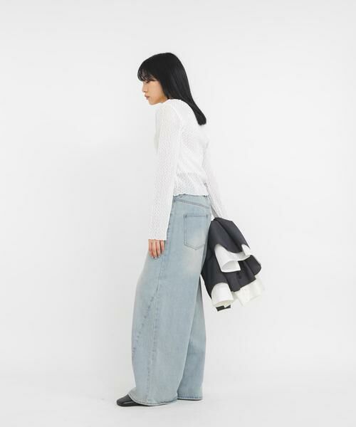 KBF / ケービーエフ Tシャツ | フロントオープンアイレットカットソー | 詳細15