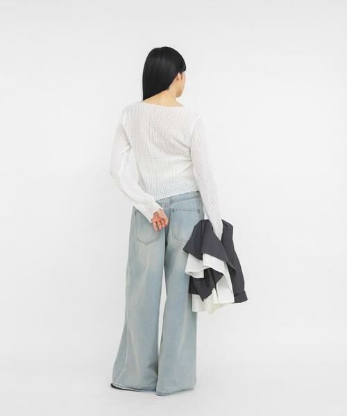 KBF / ケービーエフ Tシャツ | フロントオープンアイレットカットソー | 詳細16